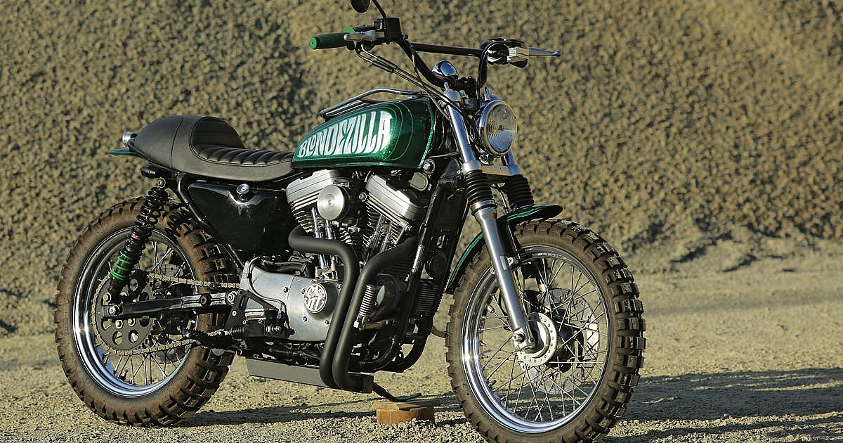 Blondezilla: MotoLady's Sportster Scrambler | Bike EXIF