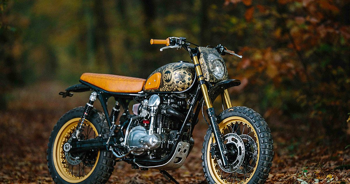 Tattoo You: Schlachtwerk's heavily inked Kawasaki W650 | Bike EXIF