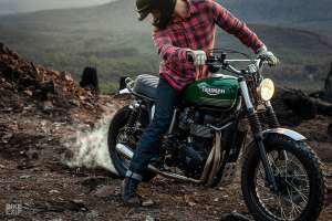 Mean and Green: A 2014 Triumph Scrambler custom tuned for performance
