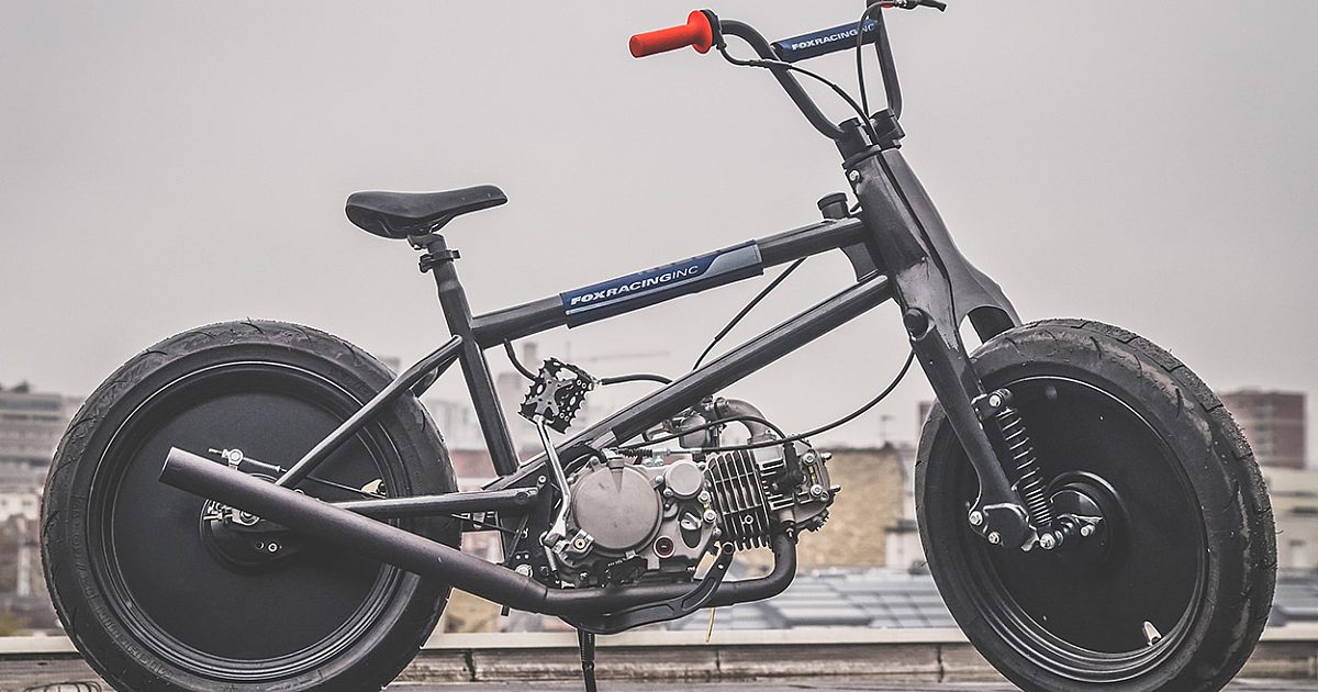 Crossbreed: A Cub x BMX hybrid with a motorcycle engine