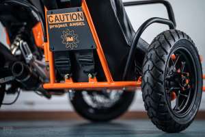 Custom Honda Grom with sidecar by Industrial Moto