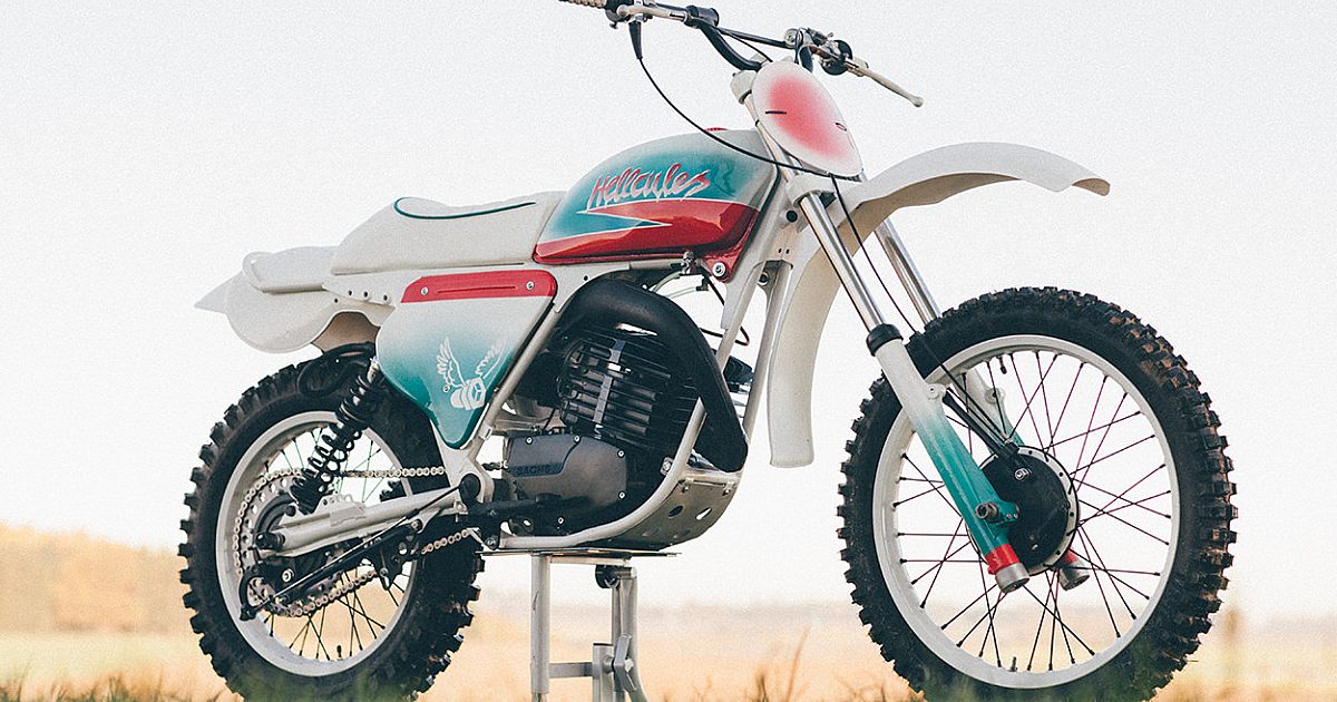 Day-Glo dirt machine: A Hercules GS250 with an 80s vibe | Bike EXIF