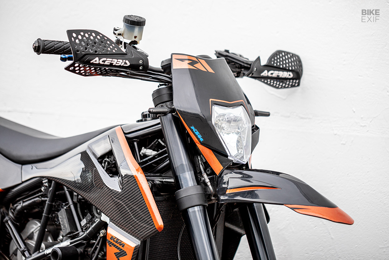 Plaquettes De Frein Avant Cyleto Pour KTM 990 Supermoto/Superduke - Carbone Kevlar, 35x40.53x7.4mm, Compatible 2008-2014