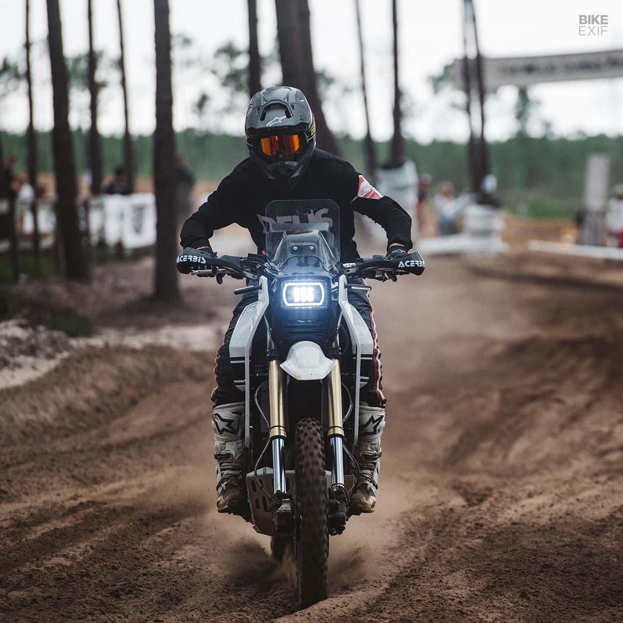 deus motorcycle helmet Alpinestars Limited Edition Ex Machina Supertech M8 Offroad MIPS Black/White/Red available at Motocross Giant Motocrossgiant Alpinestars X Deus Ex Machina