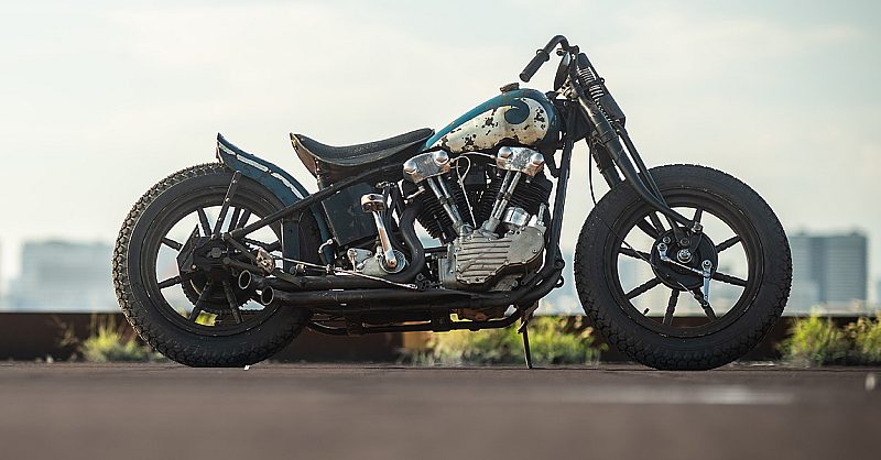 Optical Illusion: CW Zon's twin-carb Knucklehead racer | Bike EXIF