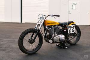 Vintage Harley flat tracker by Paul Hartman