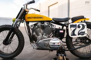 Vintage Harley flat tracker by Paul Hartman