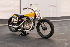 Vintage Harley flat tracker by Paul Hartman