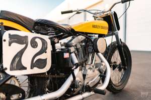 Vintage Harley flat tracker by Paul Hartman