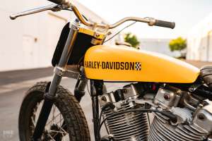 Vintage Harley flat tracker by Paul Hartman