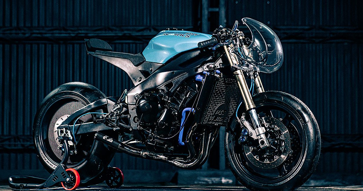 Blue Ghost: A Yamaha R1 inspired by Pac-Man | Bike EXIF