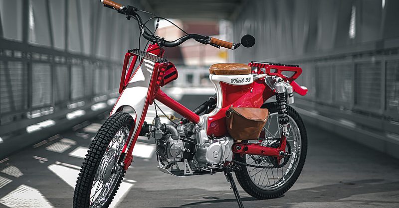 Lil' Red Sled: A custom Honda Trail Cub from Colorado | Bike EXIF