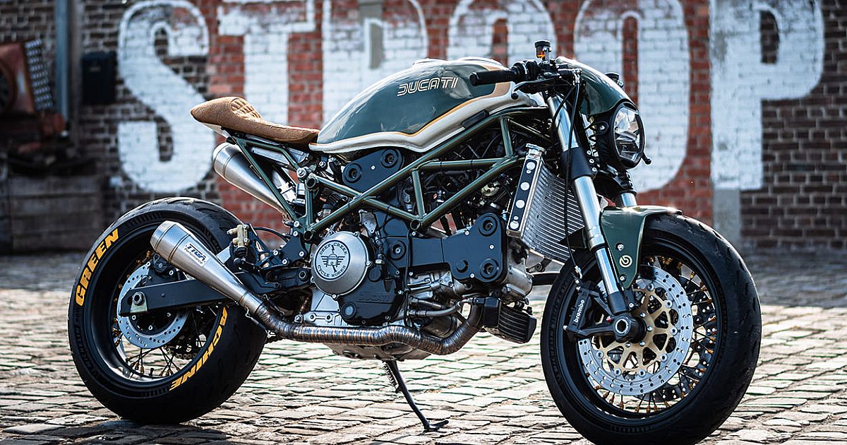 1/64 Ducati カスタムバイク精密塗装完成 Liberty Walk仕様 Green Machine: Deep Creek's custom Ducati ST4 | Bike EXIF