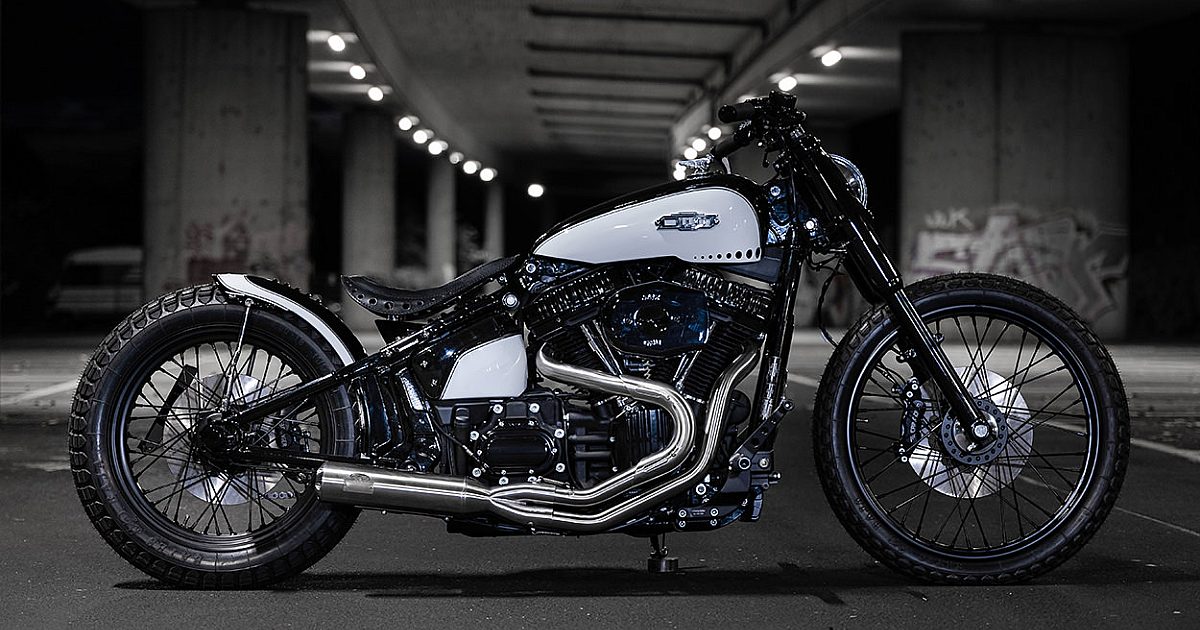 Modernized: OWM's custom Harley Softail Standard | Bike EXIF