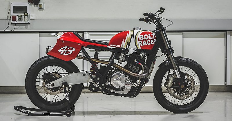 Bolt Racer: A custom Suzuki DR Big with Schwantz style | Bike EXIF