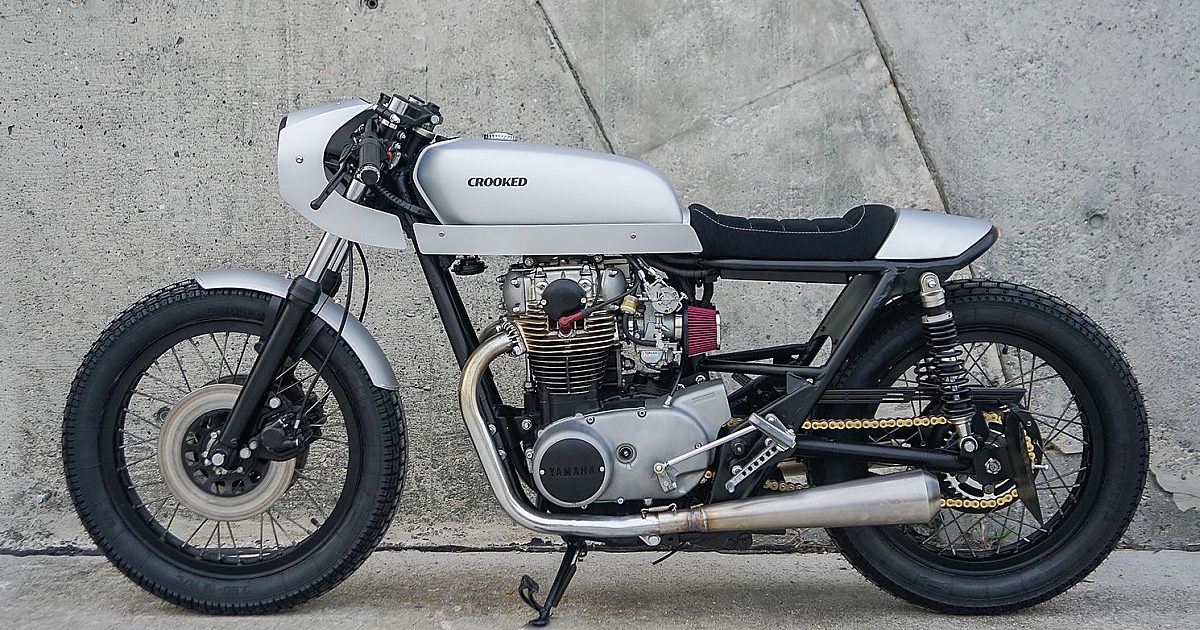 パーツ sr400 xs650 tx650 duro classic 4.00-18 Silver Arrow: Crooked's svelte Yamaha XS650 café racer | Bike EXIF
