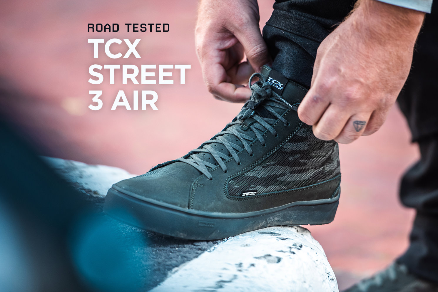 DAYTONA　TCX　Street3Air　27cm STREET 3 AIR WOMEN'S SUMMER MOTORCYCLE SHOES - BLACK/WHITE | TCX