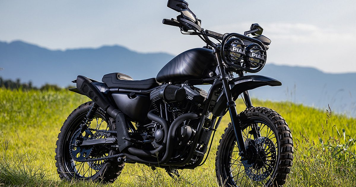 Brutester: An animalistic Harley Sportster 883 scrambler