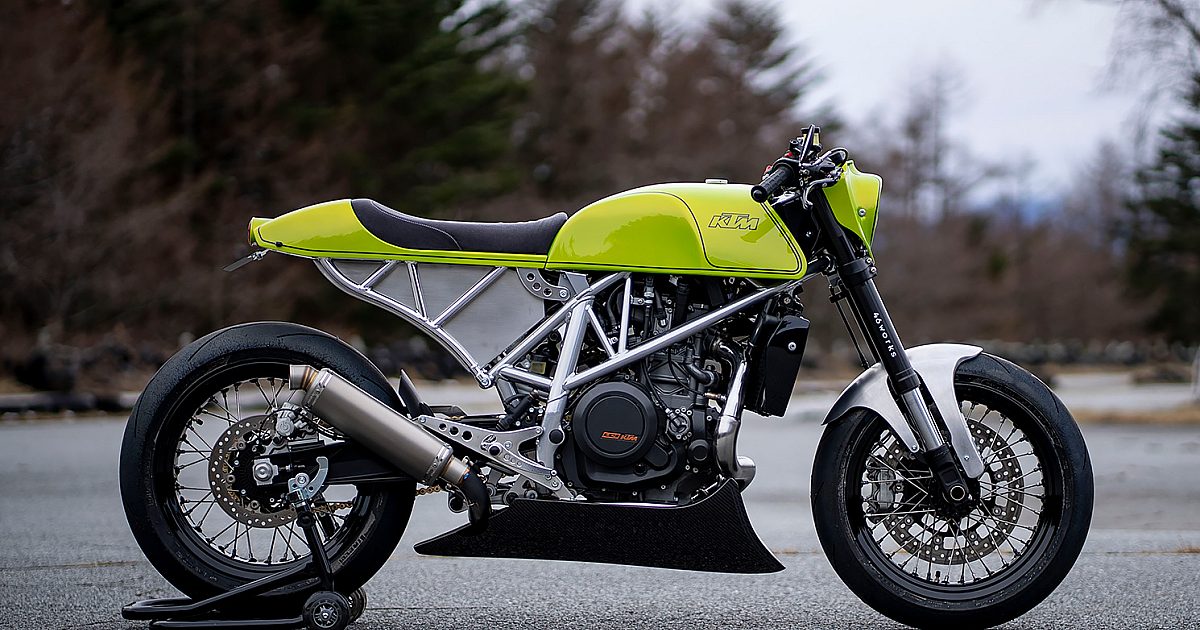 Lime green dream: A zesty custom KTM 690 Duke by 46Works | Bike EXIF