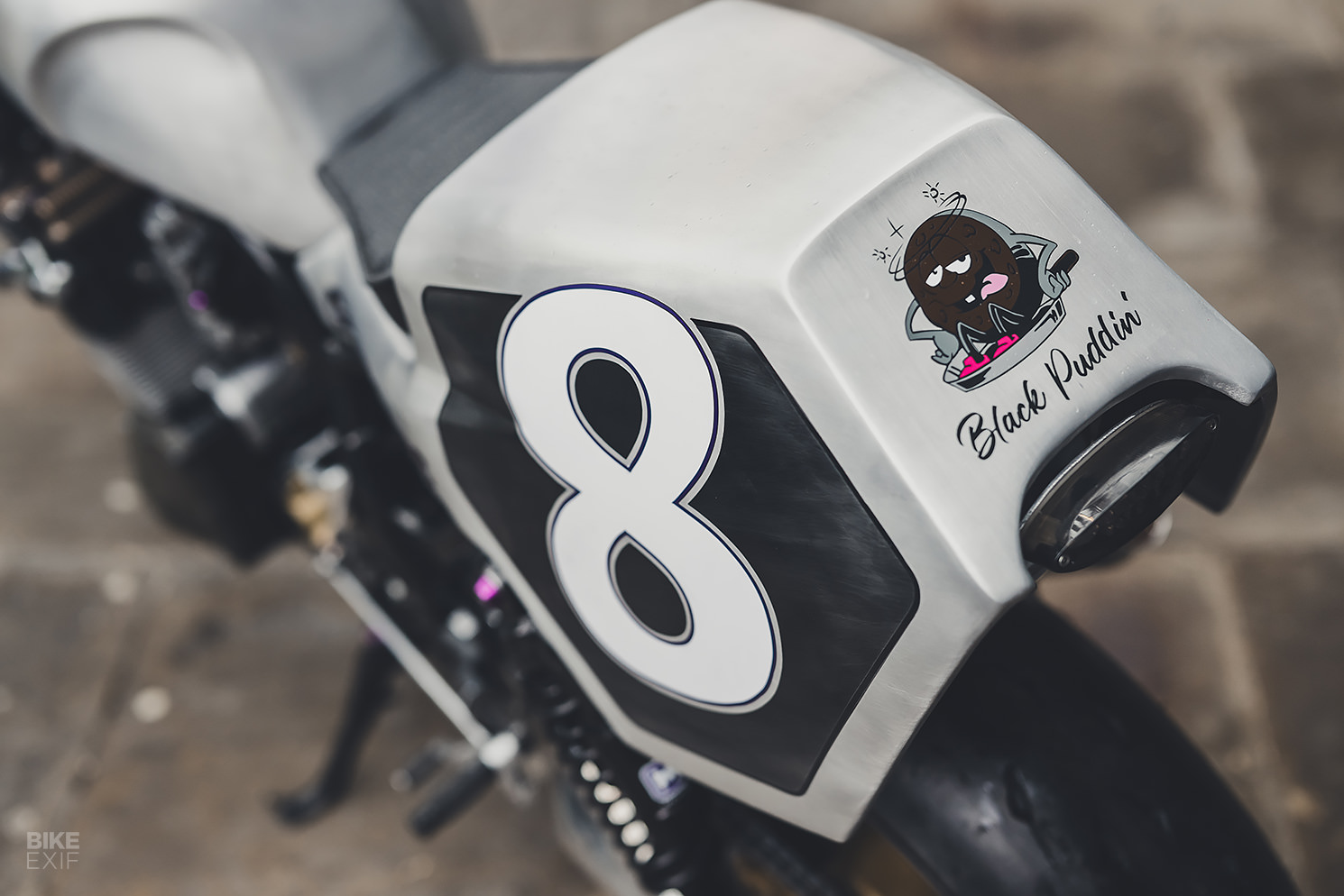 Black Puddin’: An irreverent Suzuki GS1200SS by Sticky's Speed Shop