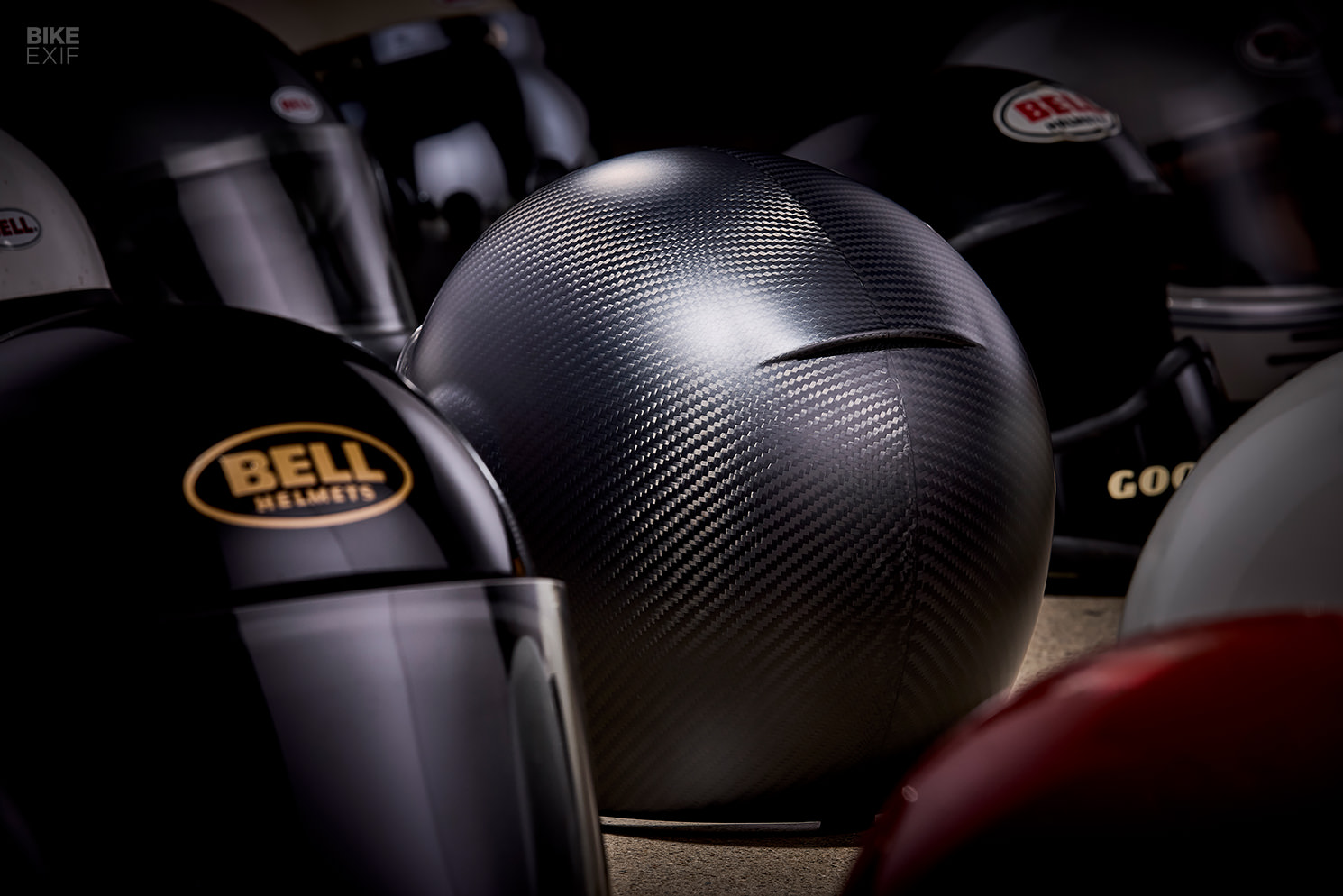 bell bullitt carbon fiber helmet GT RSD Temple Gloss Black/Silver / Small Helmets by BELL Bell Bullitt GT Carbon RSD