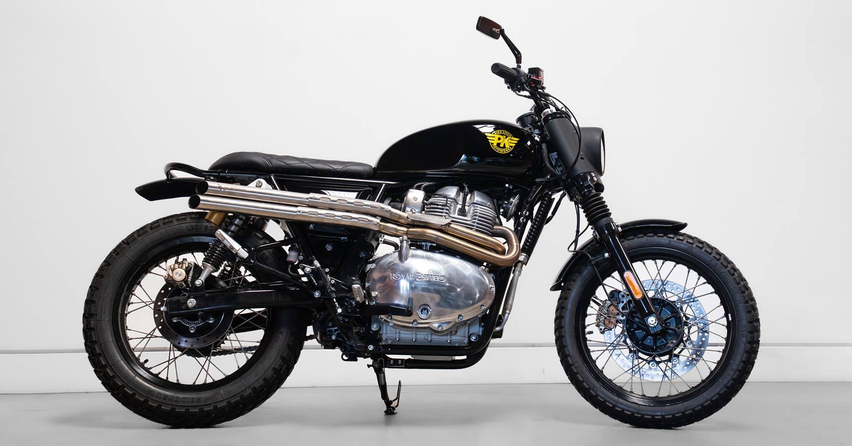 The BSMC x Pom Klementieff Royal Enfield 650 Scrambler