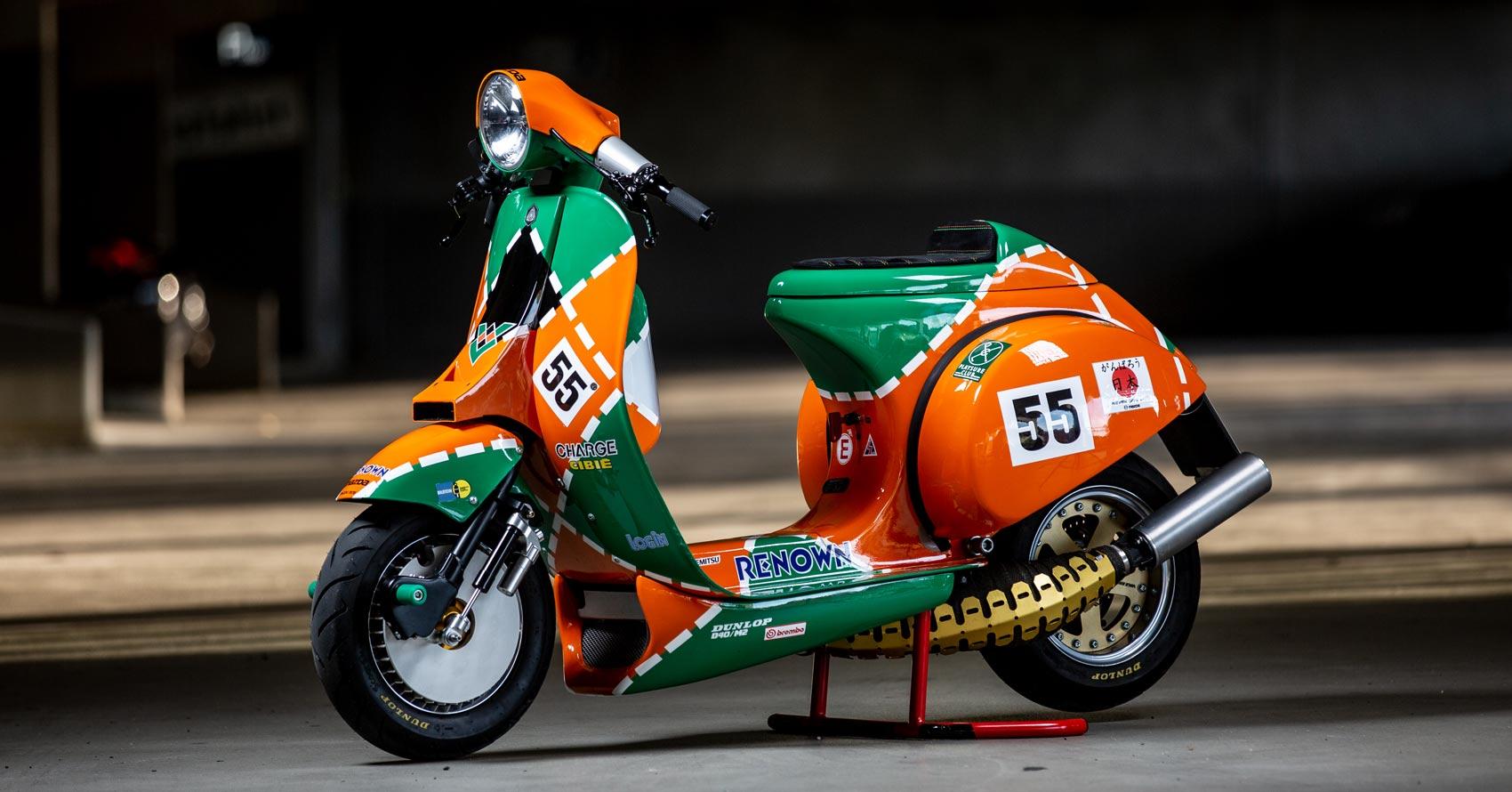 Meet the Vespa 787B—A Vivid Tribute to the Mazda that Won… | Bike EXIF