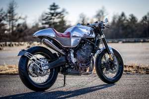 Fantic Caballero Scrambler 700 café racer conversion by 46Works, Japan