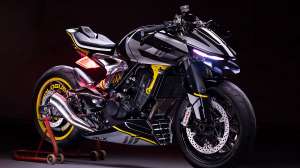 Futuristic Royal Enfield Guerrilla 450 concept build by Autologue Design