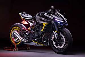 Futuristic Royal Enfield Guerrilla 450 concept build by Autologue Design