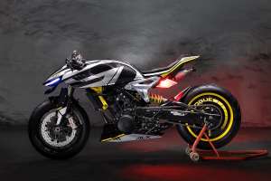 Futuristic Royal Enfield Guerrilla 450 concept build by Autologue Design