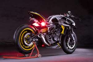 Futuristic Royal Enfield Guerrilla 450 concept build by Autologue Design