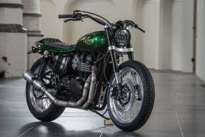 2015 Triumph Bonneville T100 street tracker by Rno Cycles