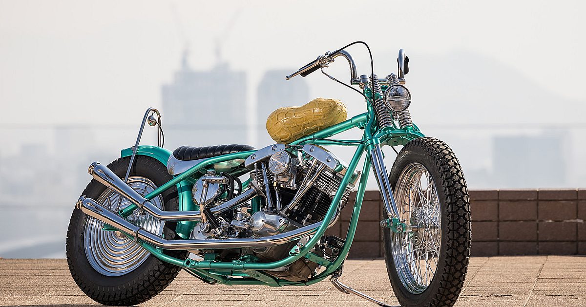 Team Effort: A Harley Shovelhead With a Literal Peanut… | Bike EXIF