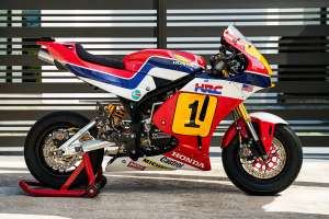 A Honda Grom street racer with a two-stroke moto, by Cohn Racers, USA