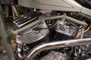 Handbuilt S&S Cycle Panhead with modified 1969 Shovelhead frame by Satomari Motorcycle