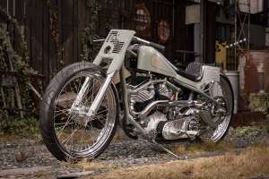 Handbuilt S&S Cycle Panhead with modified 1969 Shovelhead frame by Satomari Motorcycle