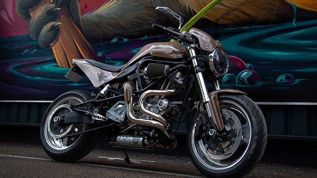 Flax and Dried Flowers Ride Again on a Buell S1 Tribute