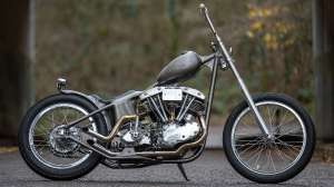 1967 Harley Shovelhead hardtail chopper by Chris Hatton at Left Hand Choppers