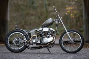 1967 Harley Shovelhead hardtail chopper by Chris Hatton at Left Hand Choppers